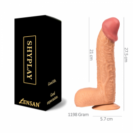 Realistik Vantuzlu Büyük Boy Dildo Penis 27.5cm