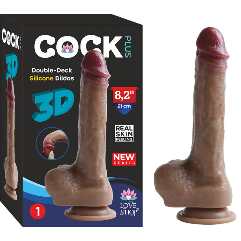 3D Full Realistik Gerçekçi Damarlı Testisli Plus Dildo No1