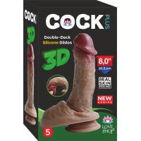 3D Full Realistik Gerçekçi Damarlı Testisli Plus Dildo No5