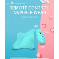 ORZA Kablosuz Kumandalı Gizli Külot İçi Giyilebilir Güçlü Titreşimli Panty Vibratör - Mavi